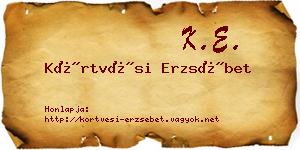 Körtvési Erzsébet névjegykártya